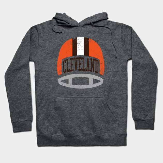 Cleveland Retro Helmet - White Hoodie by KFig21